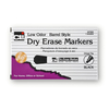 Charles Leonard Barrel Style Dry Erase Markers, Chisel, Black, 12 Per Pack, PK3 47920